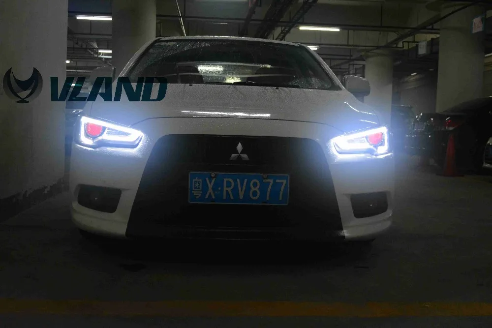 VLAND Factory для Lancer EVO EX 2008 2010 2012 светодиодный фонарь с поворотником+ plug and play+ DRL