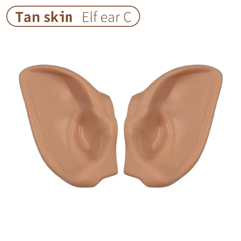 tan-skin-Elf-ear-C Blyth кукла ухо человеческие уши, эльф Уши установлен с глиной, не требуется резки белая кожа, загар кожа, темная кожа, натуральная кожа - Цвет: tan-skin-Elf-ear-C
