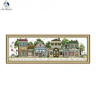 Joy Sunday Street views 6 DIY ручной работы DMC 14ct 11ct набор крестиков и точная распечатанная вышивка рукоделие