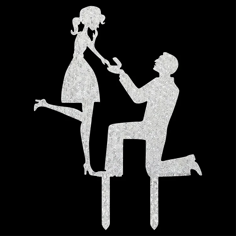 1 шт. акриловый свадебный торт флаг Топпер Mr & Mrs флажки для торта свадьбы юбилей