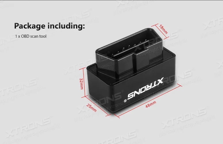 XTRONS Bluetooth OBD2 II автомобильный диагностический сканер инструмент