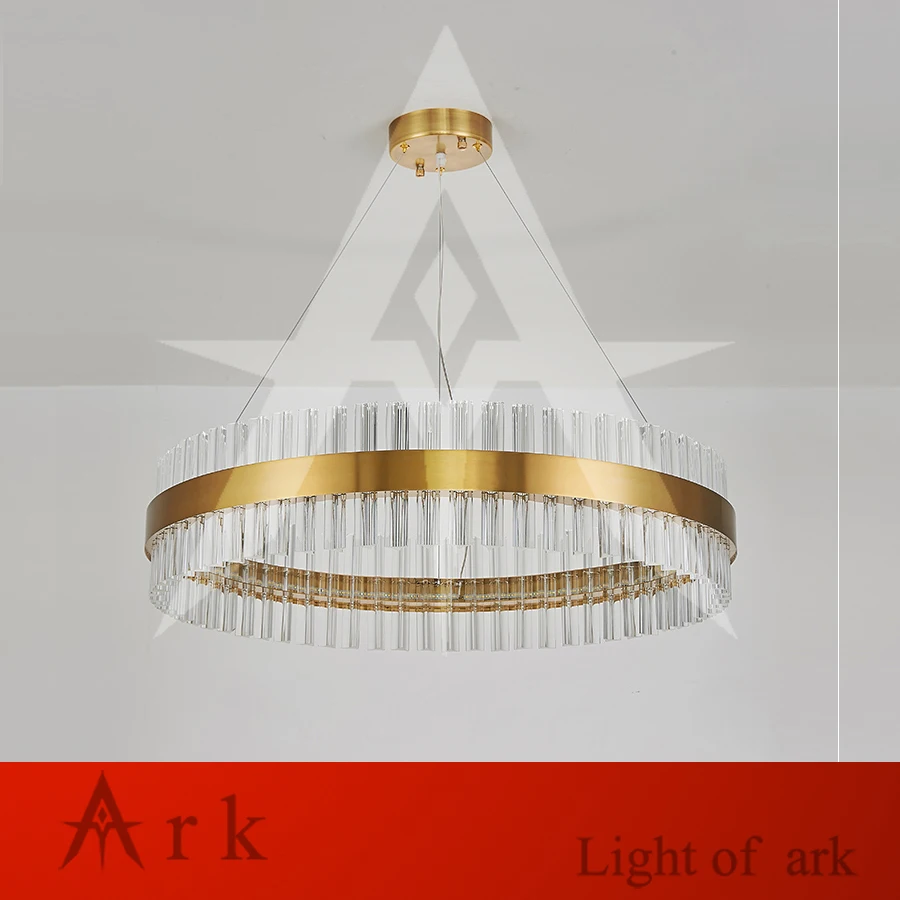 Подвесные светодиодсветодиодный светильники в форме кольца с кристаллами стиле