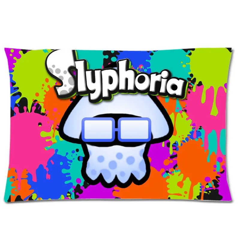 Модные Splatoon печати Мягкий Чехол на подушку полиэфирная наволочка Прямоугольник