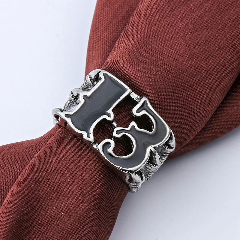 Кольцо мужское из эмали модное байкерское Винтажное кольцо Lucky Number 13|mens biker rings|biker