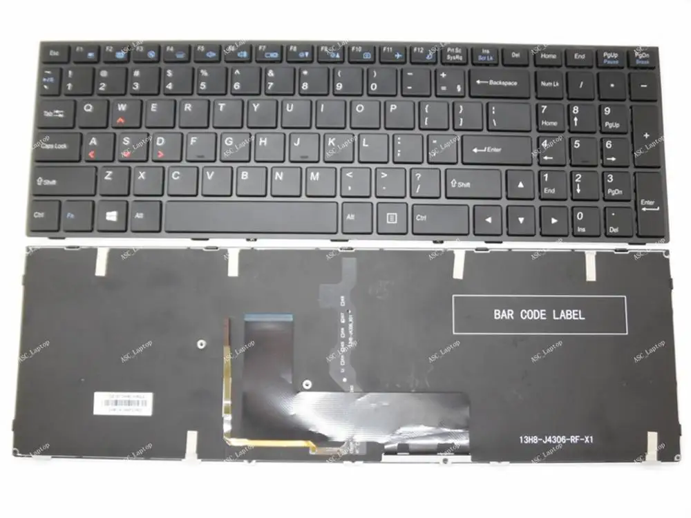 Новая Оригинальная английская клавиатура QWERTY для игрового ноутбука Clevo Sager NP8650