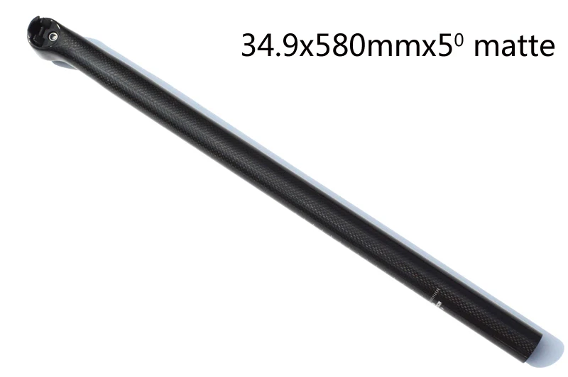 34.9x580x5 matte Полностью углеродное волокно складной велосипедный Подседельный штырь 31,8 33,9 34,9 мм 580 мм углеродный MTB велосипедный Подседельный штырь смещение 5/25 градусов велосипедные детали - Цвет: 34.9x580x5 matte