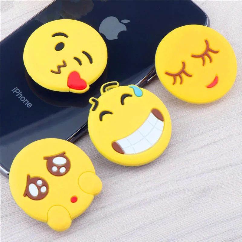 3D милый мультфильм держатель для мобильного телефона круглый смайлик выражение Стенд крепление в виде кольца на палец крепление для iPhone X XS XR 8 7 6s samsung