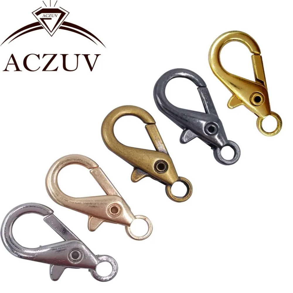 100 шт 28 мм коготь вертлюжные застежки-карабины для брелоков ожерелья кошелек
