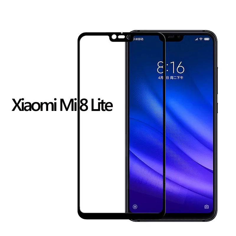 Xiaomi Mi 8 Lite Full Закаленное стекло для Xiaomi Mi 9T стекло для Redmi Note 5 7 Pro стекло Xiaomi mi A2 8 Lite 9 SE Pocophone F1 стекло на сяоми ми 9т редми ноут 7 про стекло Покофон Ф1 ксиоми ми 9т стекло - Цвет: Xiaomi Mi 8 Lite