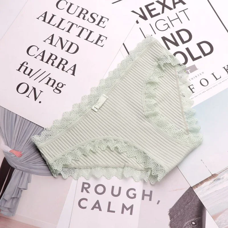 Женское нижнее белье SP &amp CITY кружевные хлопковые трусы с бантом для секса мягкие