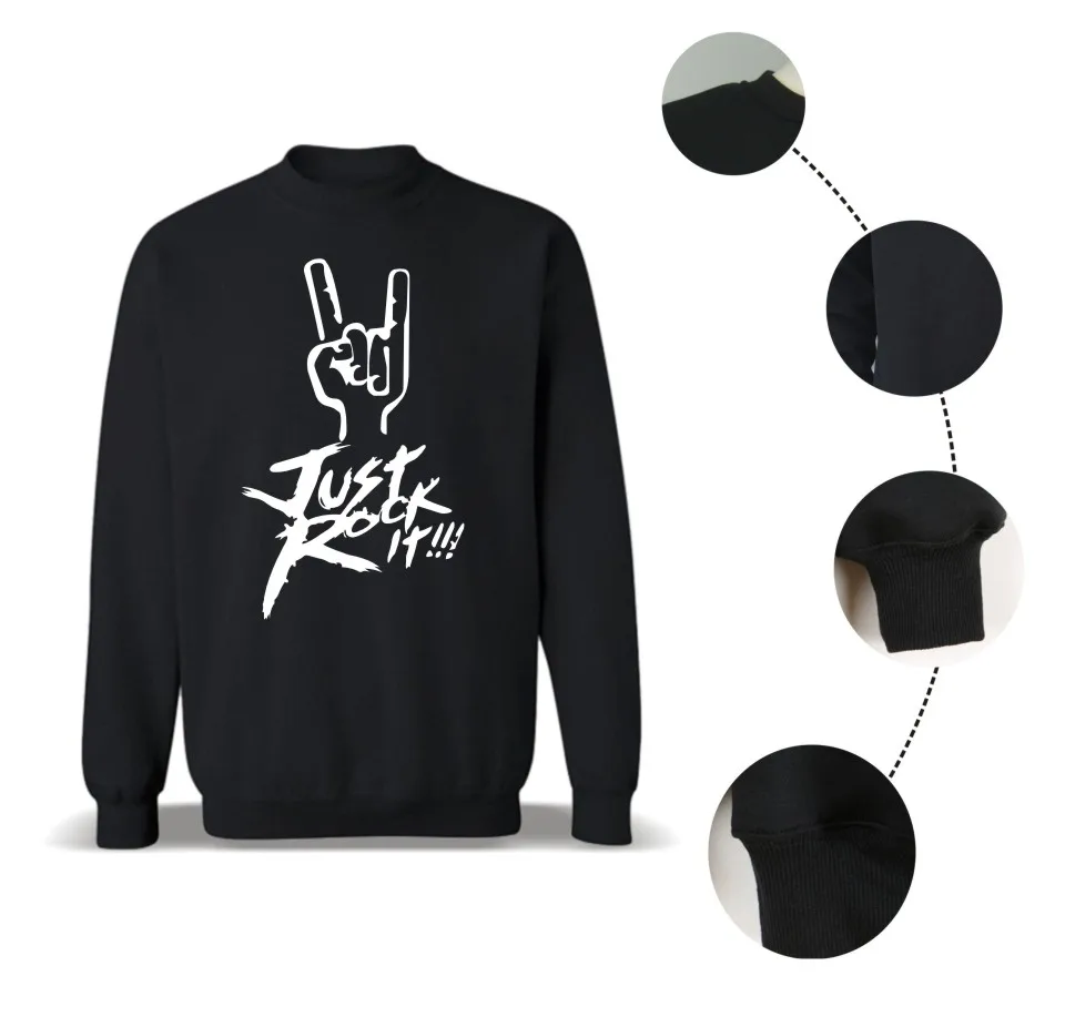 Just Rock It альбом монолитный свитшот для мужчин хип хоп Популярная рок-группа зимняя