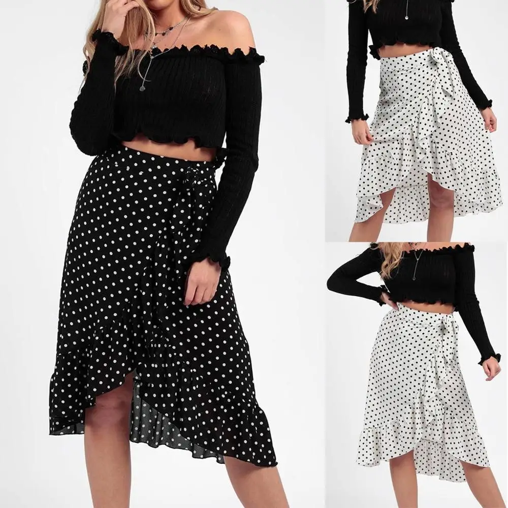 Женские Летние шифоновые юбки юбка средней длины с завышенной талией бантом и