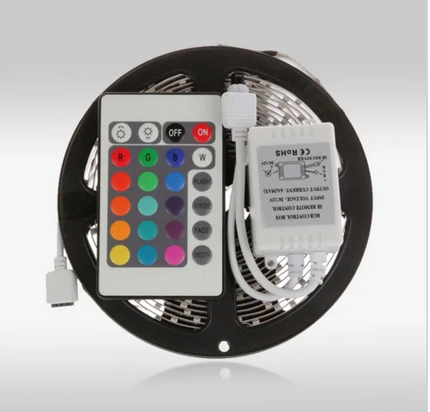 Бесплатная доставка 3528 RGB Светодиодная лента 5 м 300SMD светодиодная полоса 24