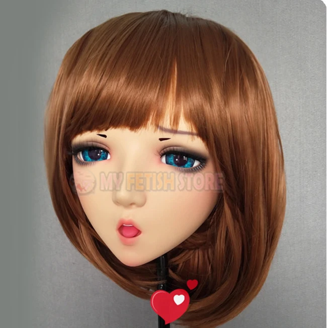 (HAN 01) Женская милая девочка каучуковые полуголовы Kigurumi BJD Eyes Crossdress Косплей