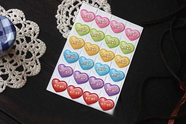 24Pcs/Sheet New Love Paper Diy Photo Album Scrapbook Corner Sticker For Wedding Picture Frame Decoration H0219 | Дом и сад