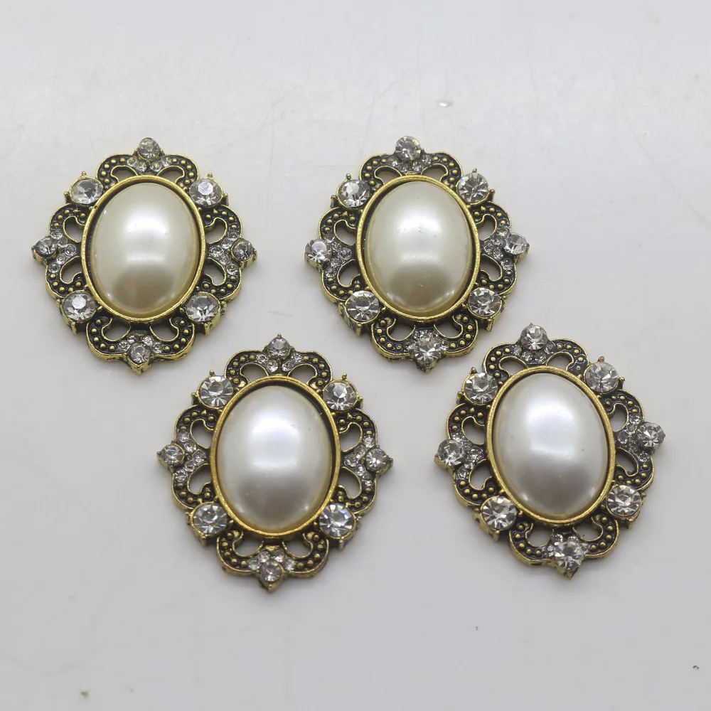Модные блестящие металлические пуговицы в стиле ретро 10 шт.|buttons wedding|buttons pearlrhinestone