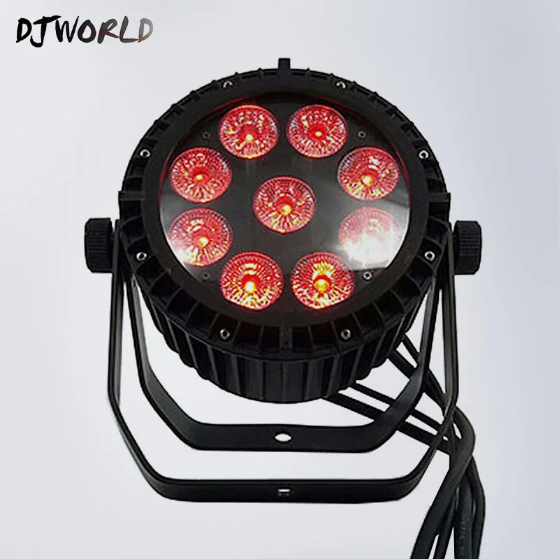 DJWorld Водонепроницаемый светодиодный Par 9x18 Вт RGBWA+ UV 6в1 Уличные светодиодные DMX стандартные светильники для сцен и студий театральные светильники IP65 туристическая из алюминиевого сплава