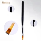 1 шт. дизайн ногтей, ручка с кисточкой акриловая черная ручка цветы для наклеивания на ногти ручка для рисования DIY Маникюр УФ гель точечные инструменты для ногтей