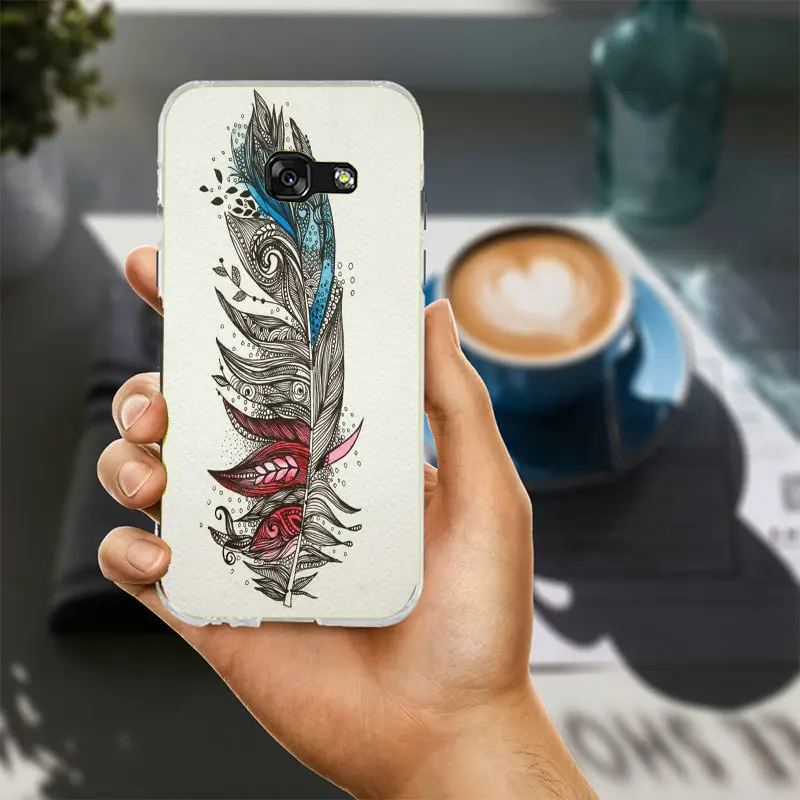 Printing Patterns Feather Dream Catcher For Samsung Galaxy A3 A5 A7 J1 J2 J3 J5 J7 2016 2017 Coque Shell Soft TPU Phone Cases | Мобильные