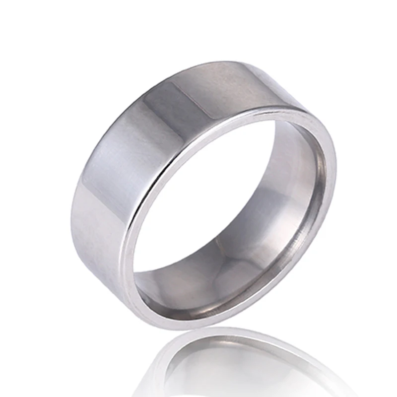 Бесплатная доставка ширина 8 мм кольцо из нержавеющей стали 316L Свадебные Кольца