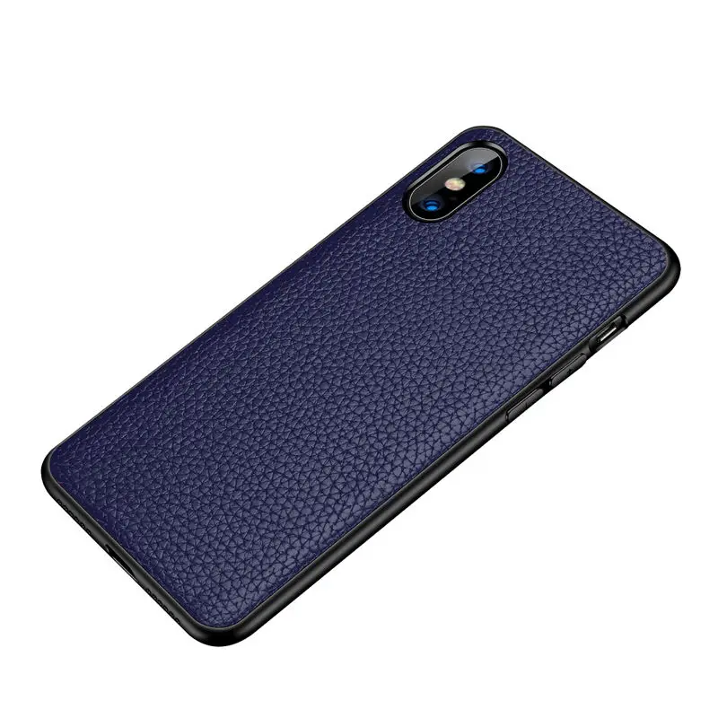 Чехол из натуральной кожи для Iphone XS Max, задняя крышка, антидетонационный Полный протектор, чехол для Iphone XS, кожаный чехол, корпус