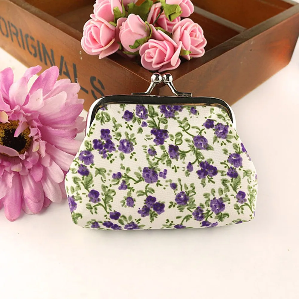 Женская сумка Ретро стиль цветочный узор маленький кошелек на застежке клатч porte