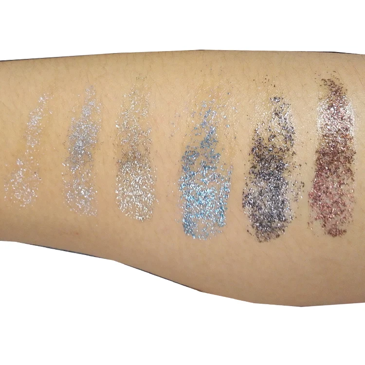 Профессиональный 6 цветов блеск для век золотого и серебряного цвета красоты