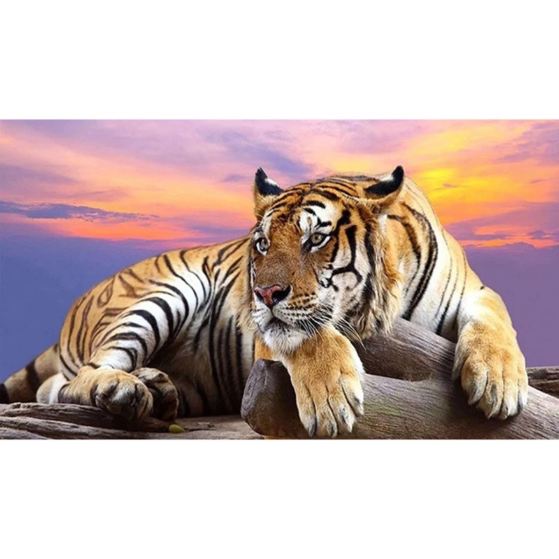 5D полностью Алмазная вышивка в виде тигра крестиком домашнее украшение ручной