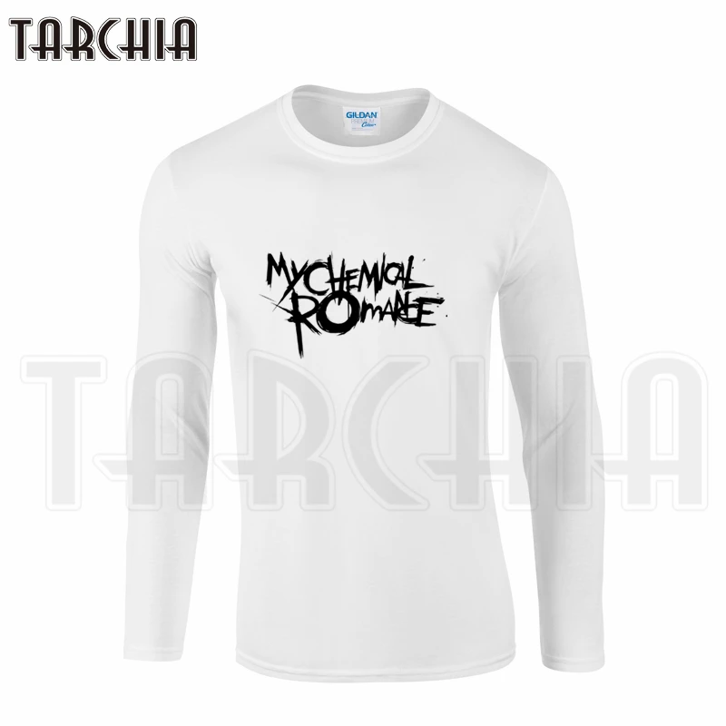 TARCHIA Brand Eur Size Free Shipping Long Sleeve Tee Punk Band My Chemical Romance Print Men's T-Shirt 100% Cotton Plus Homme | Мужская