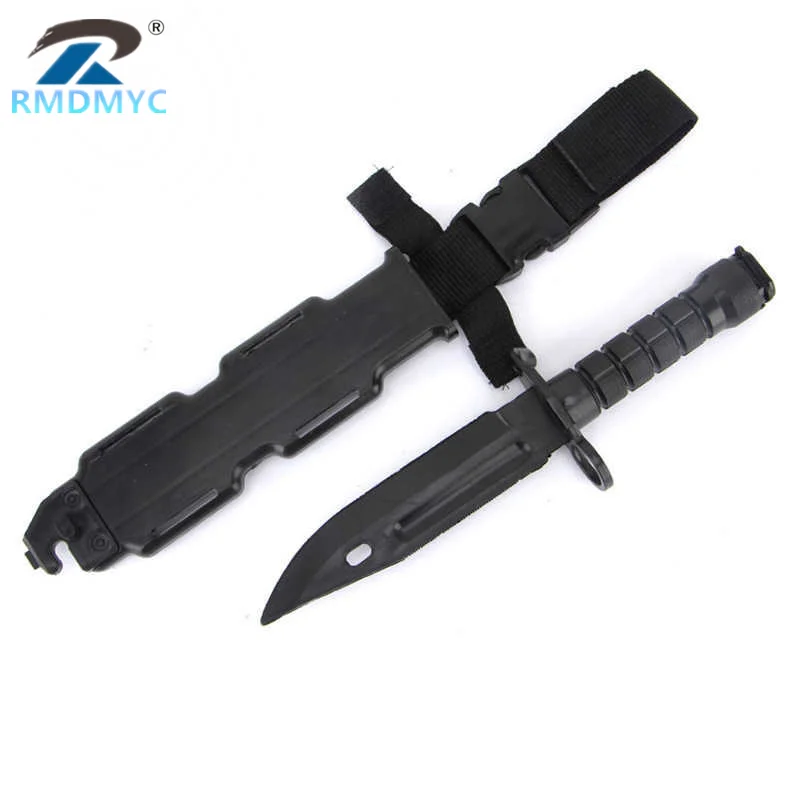 CS GO counter strike survival tactical claw neck real combat fight Tactical Training M9 резиновый пластиковый мягкий нож