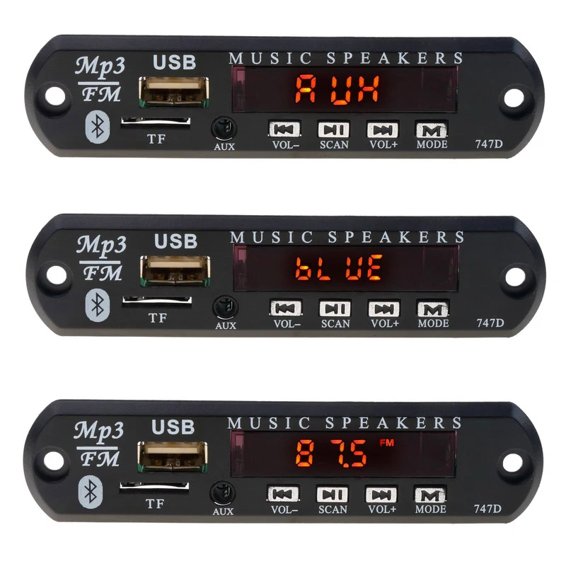 KEBIDU Bluetooth DC 5 в 12 В MP3 WMA декодер плата беспроводной автомобильный аудио модуль USB FM