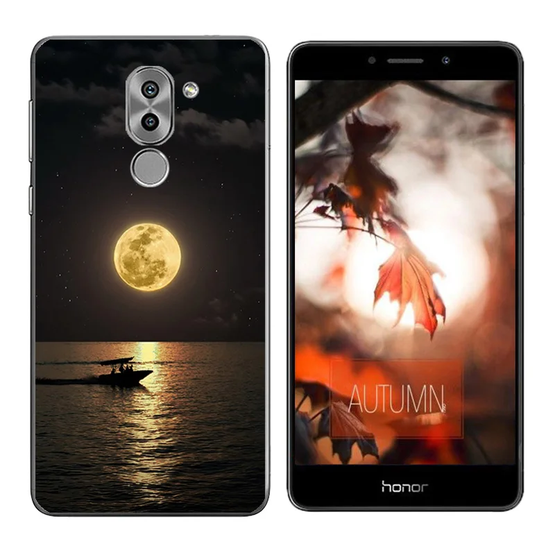 Чехол для Huawei Honor 6X с золотым принтом задняя крышка GR5 2017 чехлы чехол Mate 9 Lite сумки |