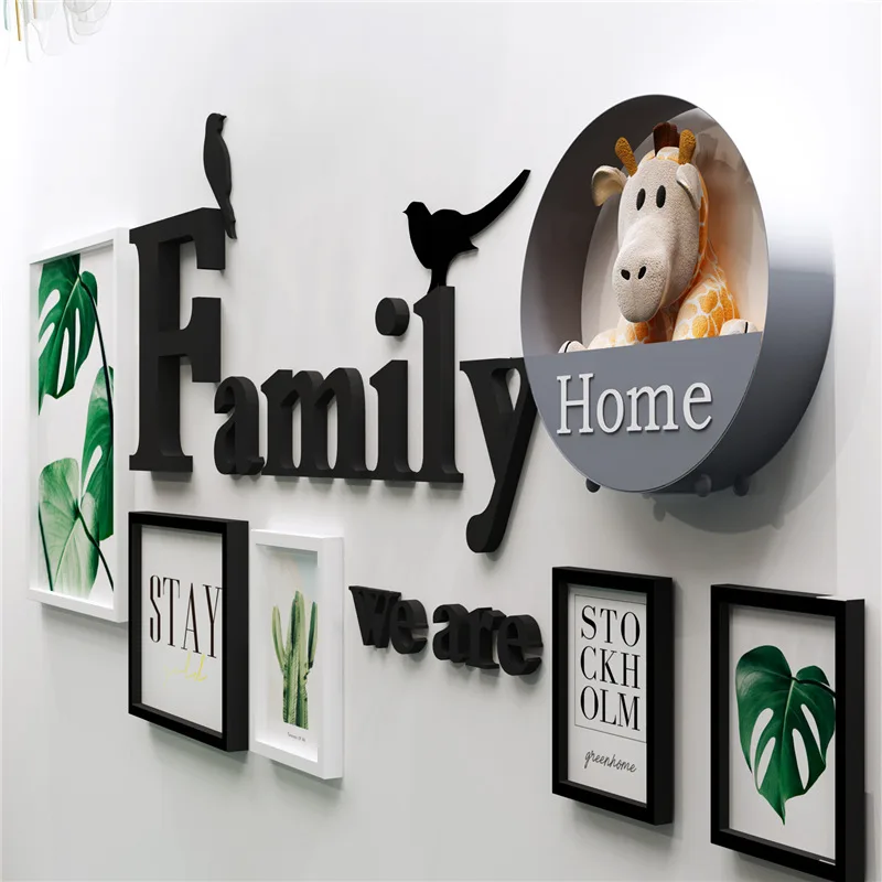 BAIUFOR Photo Frame DIY Wooden Frames Hanging Picture Collage White Black Living Room Home Decor Creative Gift | Дом и сад