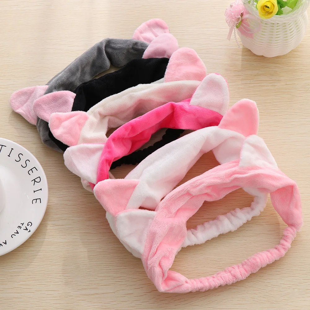 Okdeals 1 шт. милые модные женские Девушки Мультяшные кошачьи уши Мягкий Хлопок повязка для волос вечерние головной убор для хеллоуина аксессуары для волос