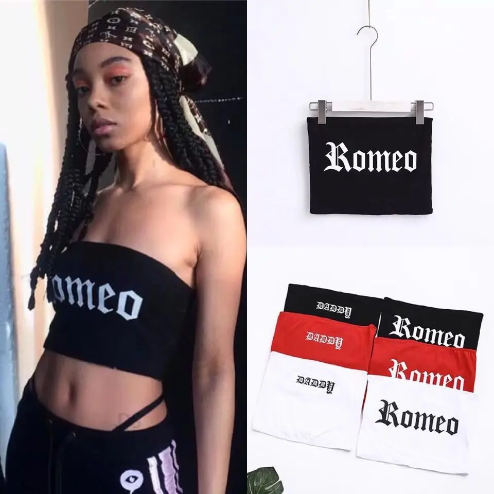 Для женщин хлопок Ретро Письмо печати Тонкий Топ Весна и лето стрейч завернутый