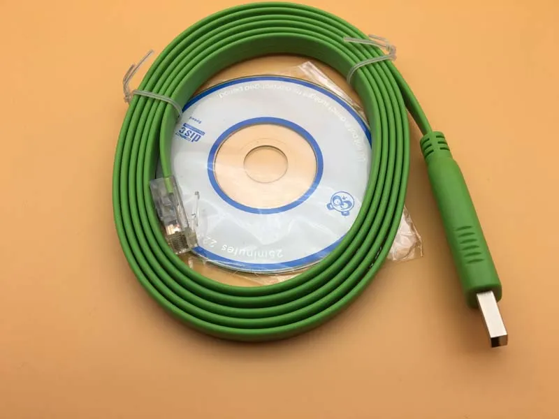Отладочный кабель USB к консоли 180 см зеленый цвет USB2.0 RJ45 коммутатор маршрутизатор