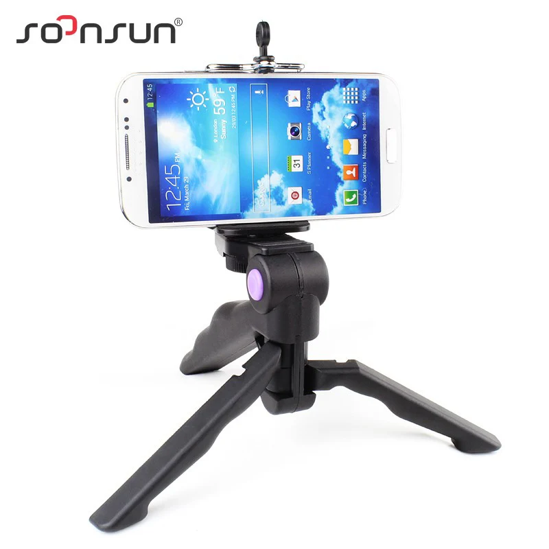 Портативный Складной Настольный Штатив SOONSUN подставка с держателем для телефона