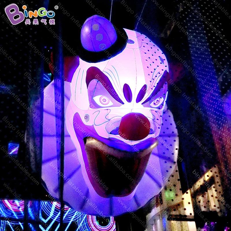 ส่วนบุคคล8.5ฟุตGiant InflatableฮาโลวีนClown Mask 2.6เมตรInflatableฮาโลวีนClownพร้อมLEDของเล่น
