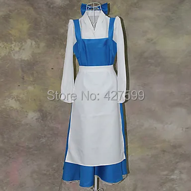 Костюм голубой горничной красавицы и чудовища Белль костюм для косплея|Костюмы