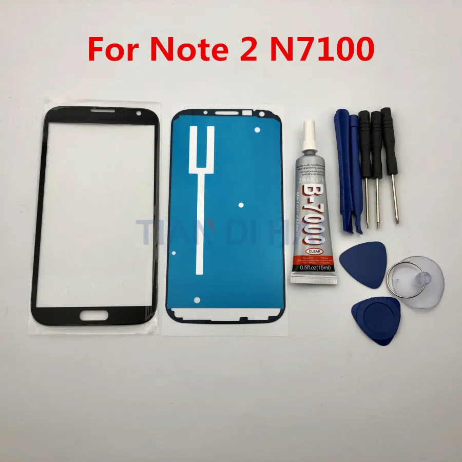 Замена передней внешней стеклянной крышки объектива Note2 для Samsung Galaxy note 2 n7100 n7105 ЖК