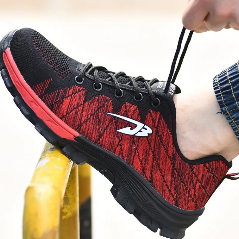 Мужская Рабочая обувь Сталь носок светильник Вес дышащая мужские подносок