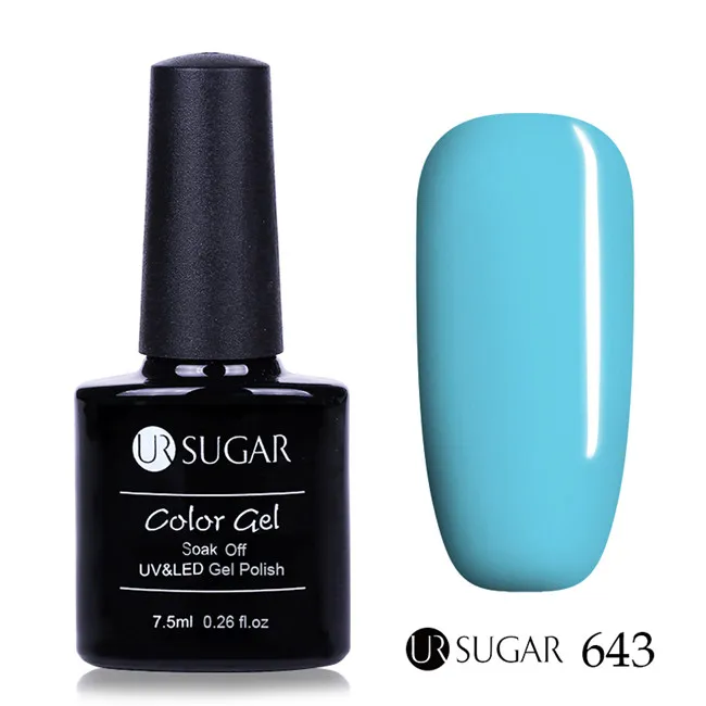 643 Ur Sugar УФ-гель для ногтей светодиодный светильник Гель-лак чистые цвета Полупостоянный Гель-лак праймер для ногтей базовое верхнее покрытие - Цвет: 643