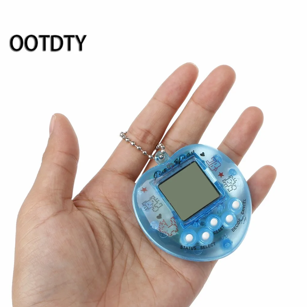 Симпатичные формы сердца lcd Виртуальная Цифровая Pet электронная игра машина с брелком большие подарки для детей и друзей