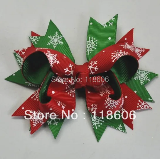 Оптовая продажа 150 шт снежинка печать красный и зеленый Рождественский Бутик