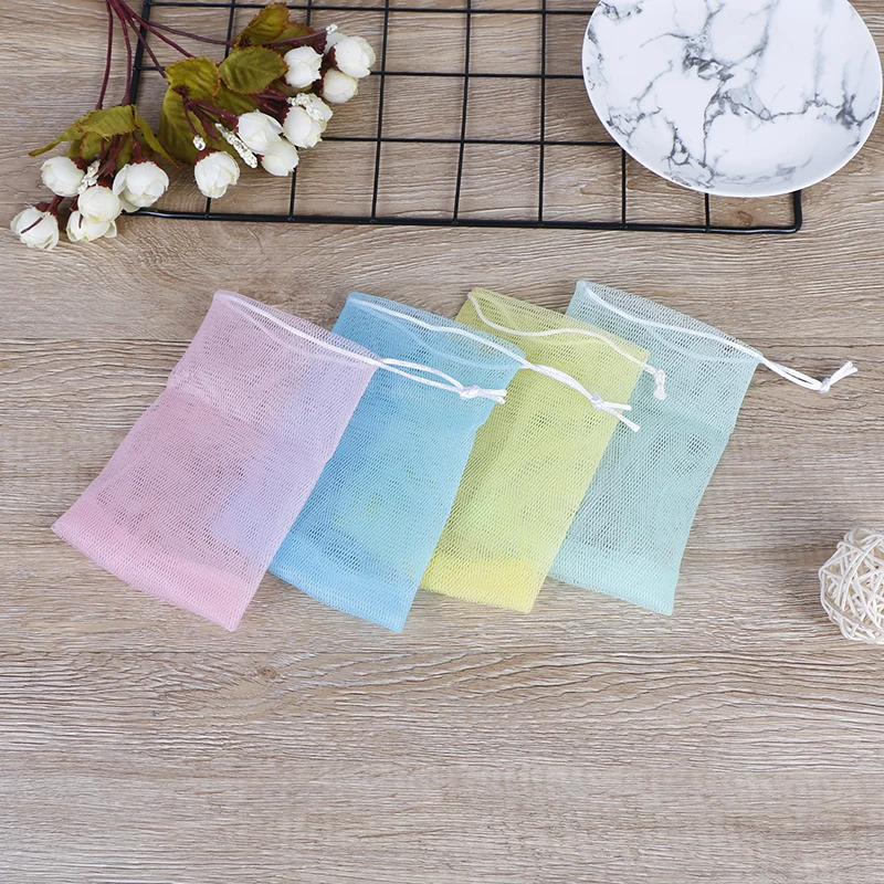 5 шт./лот сетчатый мешок для мыла сетчатая сетка висячие Сумки ванной очищающие