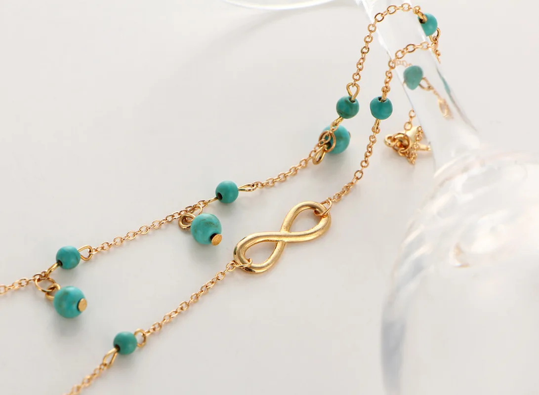 Богемное пляжное платье босиком золото и сплав ножной браслет женский на ногу