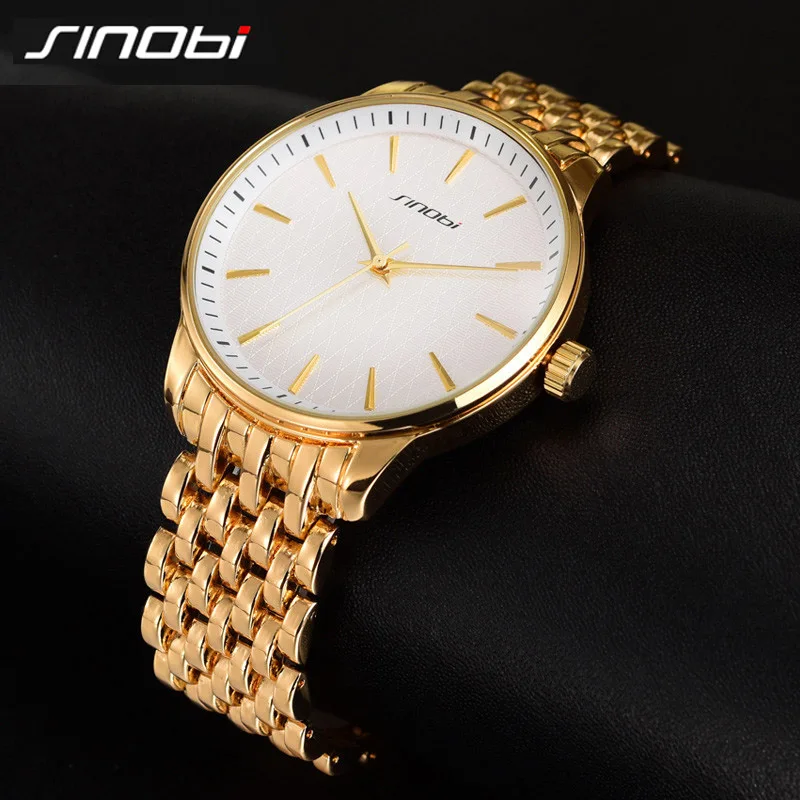 

SINOBI Fashion Casual Watch Men Watches Top Brand Luxury Stainless Steel Man Quartz WristWatch Relogio Masculino Militar Clocks