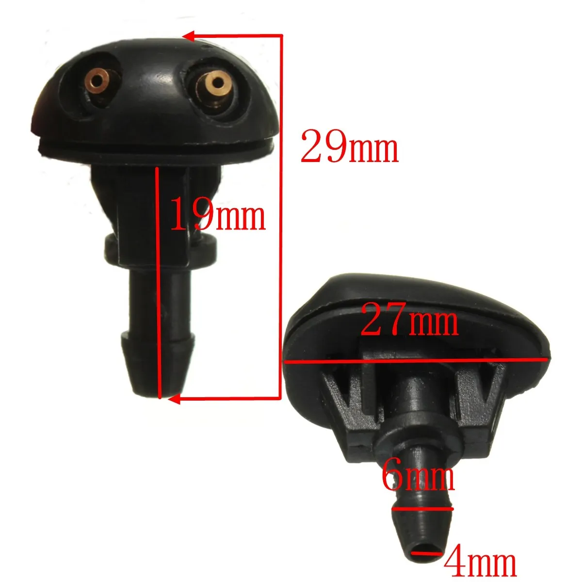 2 шт. передний спрей для ветрового стекла тип тумана форсунки мойки воды Peugeot