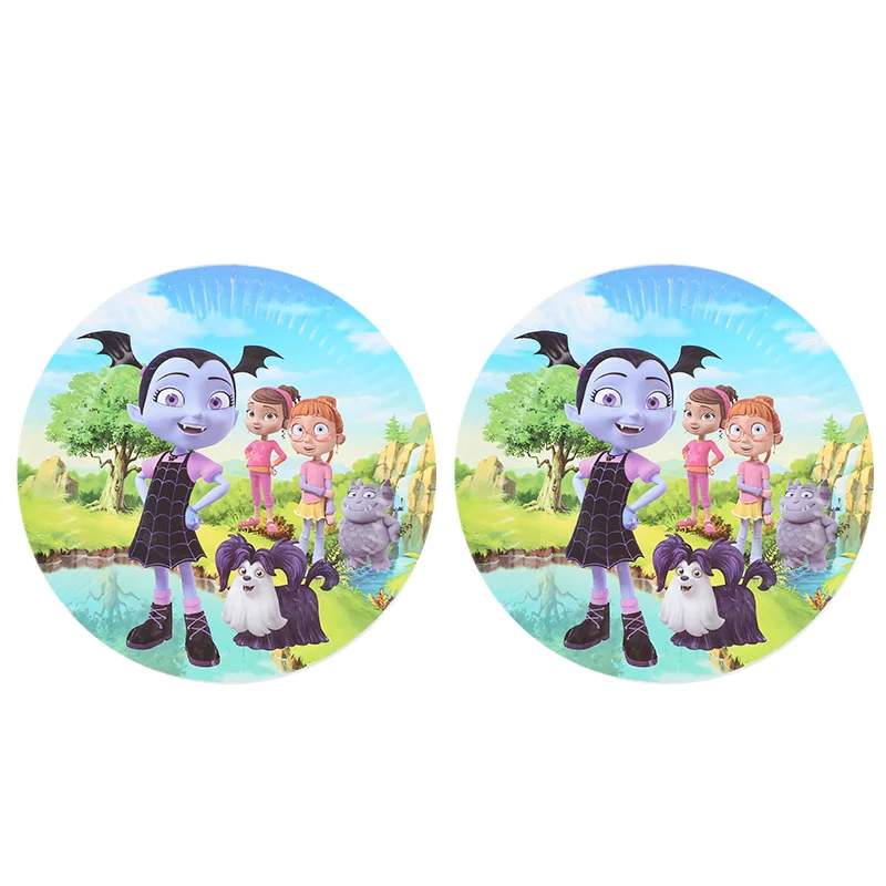 Одноразовые набор столовых приборов 21 шт./лот 10 лет Применение Vampirina Мультяшные