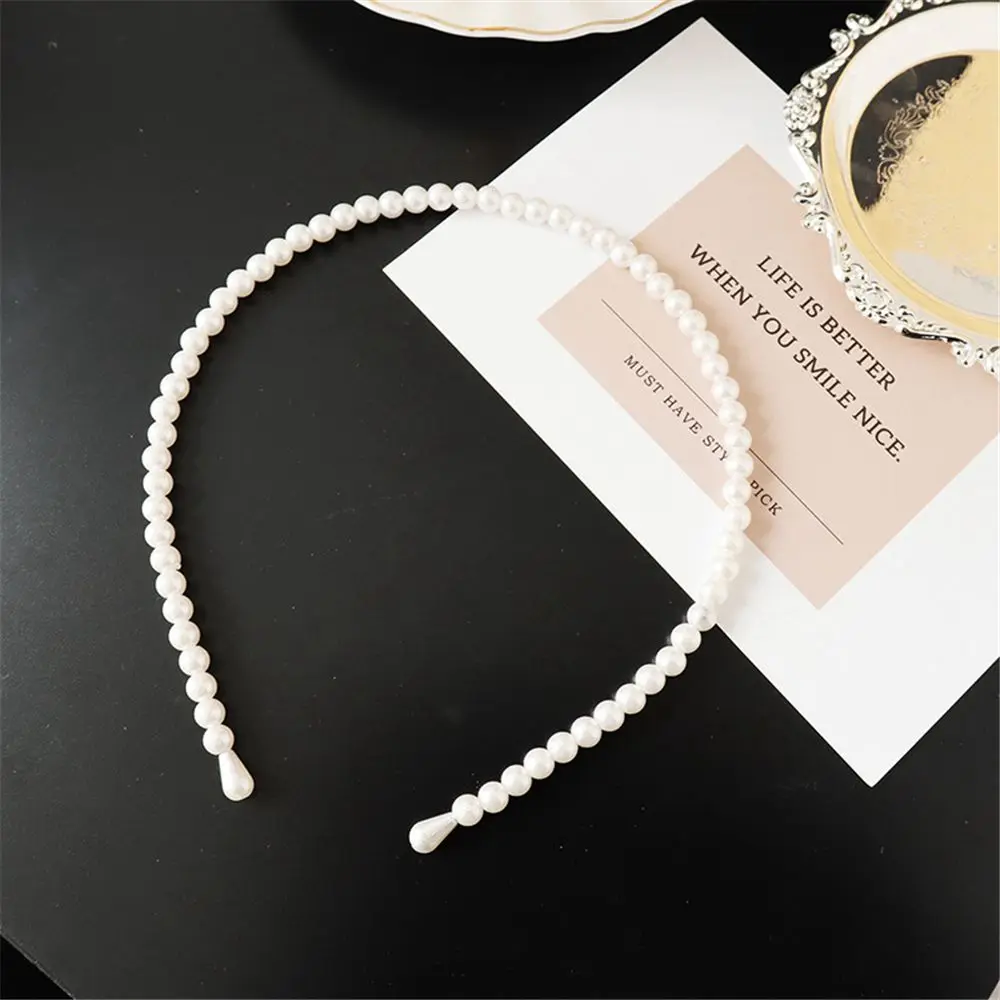 

2019 Korean Sample design Imitation Pearl Hair Band Girls Hair Accessories Women Headband Wedding Party Bridal Hair Hoop